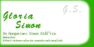 gloria simon business card